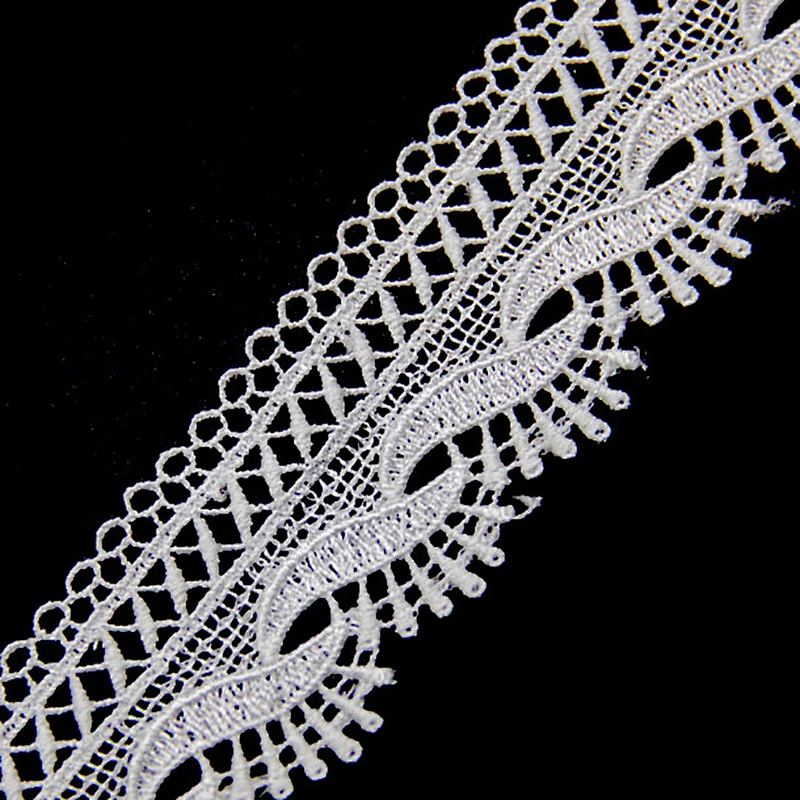 4.2cm  100% Polyester Chemical Embroidery  Lace Dress Fabric