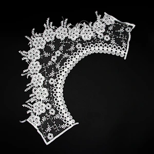 19cm New Style Cotton Tassels Collar Lace with Flowers Pattern Ornament