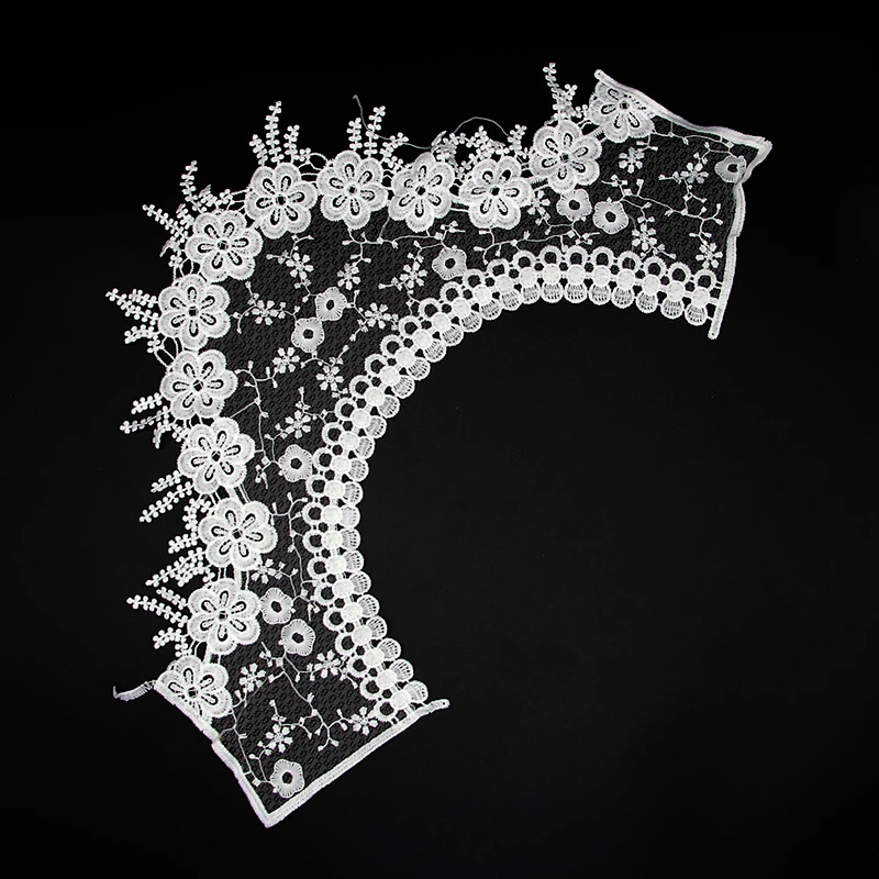 19cm New Style Cotton Tassels Collar Lace with Flowers Pattern Ornament