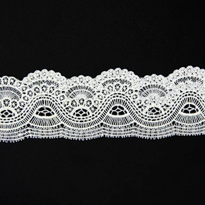 8cm Chemical Gentle Petal shaped Ornament Milk Yarn Lace