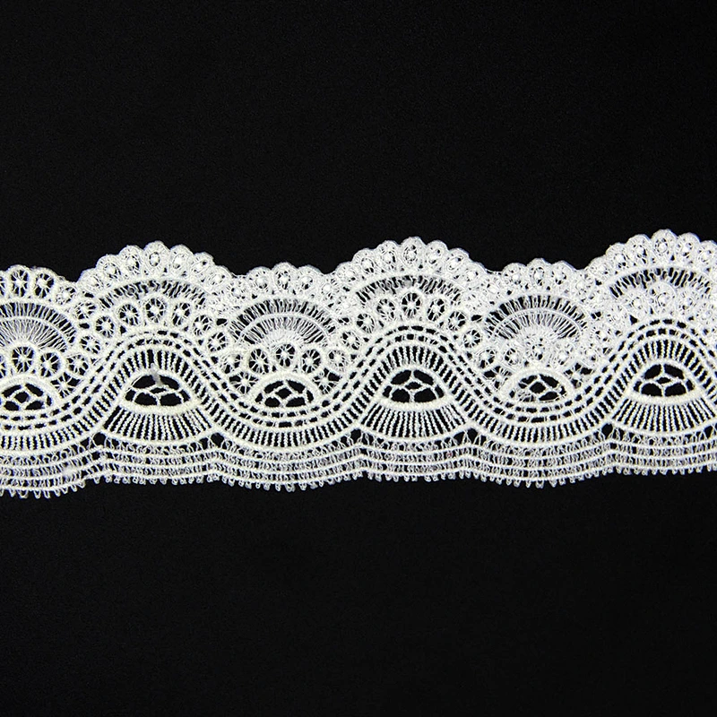 8cm Chemical Gentle Petal shaped Ornament Milk Yarn Lace