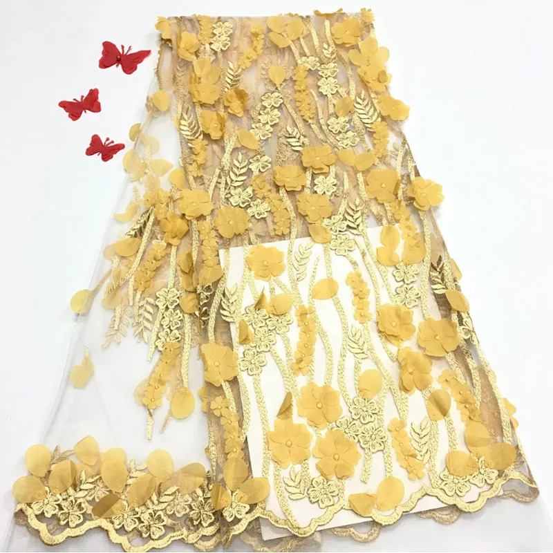 2019 beautiful French bride lace fabric embroidery French four-leaf clover embroidery fabric