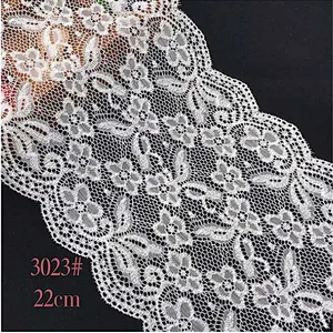 Fashion hot sale different styles 15.5*200cm 21*200cm black&white french eyelash floral lemo lace