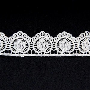 2.7cm  Width Pastoral Ampelopsis Pattern Inelastic Chemical Embroidery Lace Trim