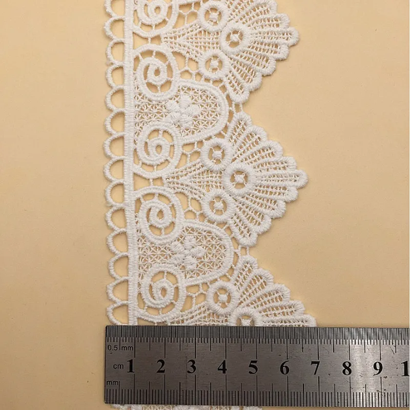 100%cotton chemical lace trim with high quality for garments decoration