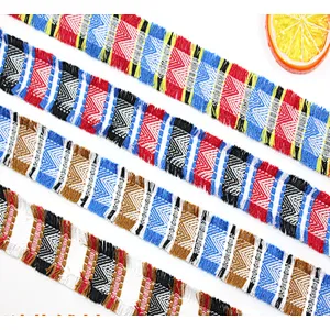 classic 3cm african ribbon tassel woven lace trim