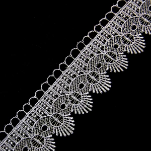 4.5cm Chemical Embroidery Polyester Lace for Cloth Decoration