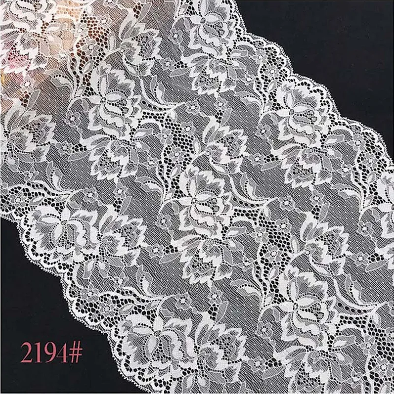 Black&white french eyelash floral lemo lace
