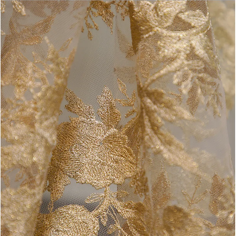 French Organza Lace Fabric African Tulle Mesh Lace Fabric For Nigeria Party Dress