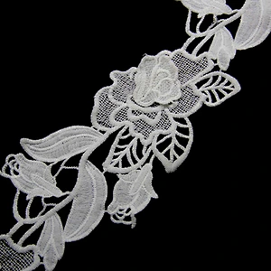 13cm  100% Polyester Chemical Embroidery Lace Trim