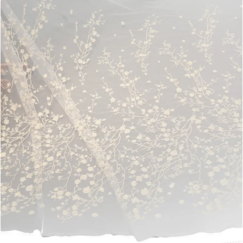 factory price sample mesh african ghana embroidery lace fabric