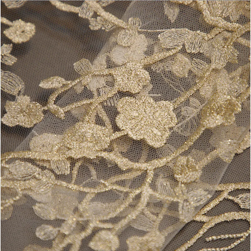 factory price sample mesh african ghana embroidery lace fabric