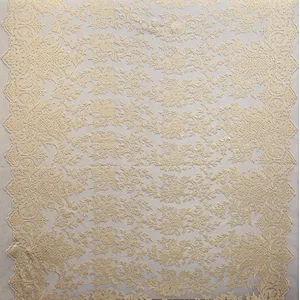 Wholesale garment fabric african fancy embroidery net  lace dress fabric