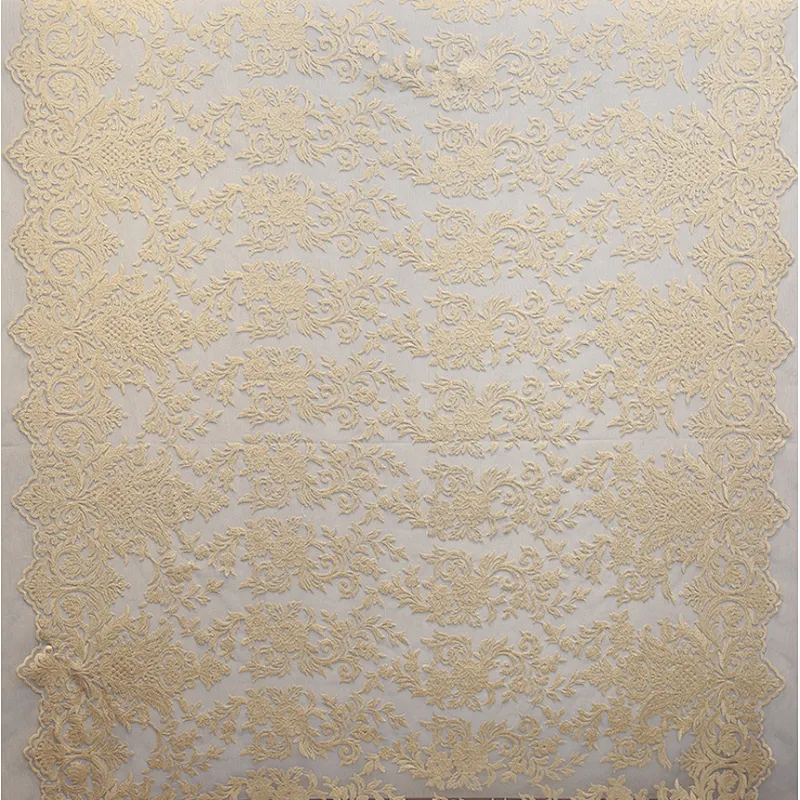 Wholesale garment fabric african fancy embroidery net  lace dress fabric