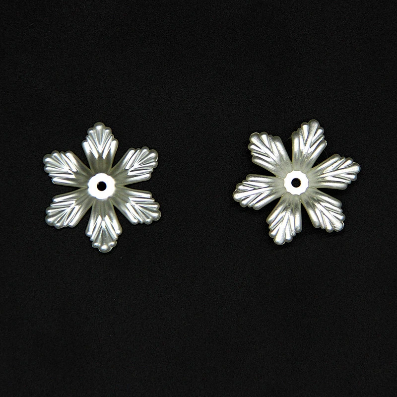 Flower Shape 25mm New Fashion with Round Hole Plastic ABS Pearl Beads