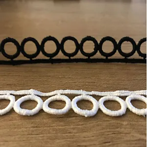 wholesale different african design polyester round  lace trim