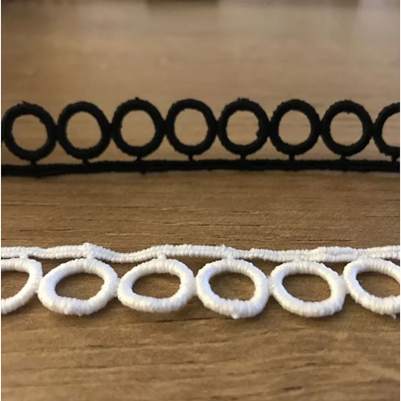 wholesale different african design polyester round  lace trim