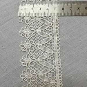 polyester african lace fabric embroidery border lace trim for home textile