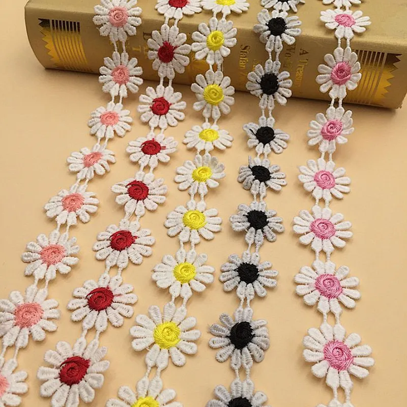 lace fabric flower chemical lace trim for lace dress