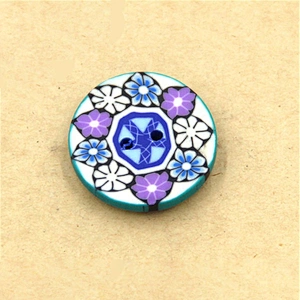 Fancy Painted Wooden Buttons For Shirts