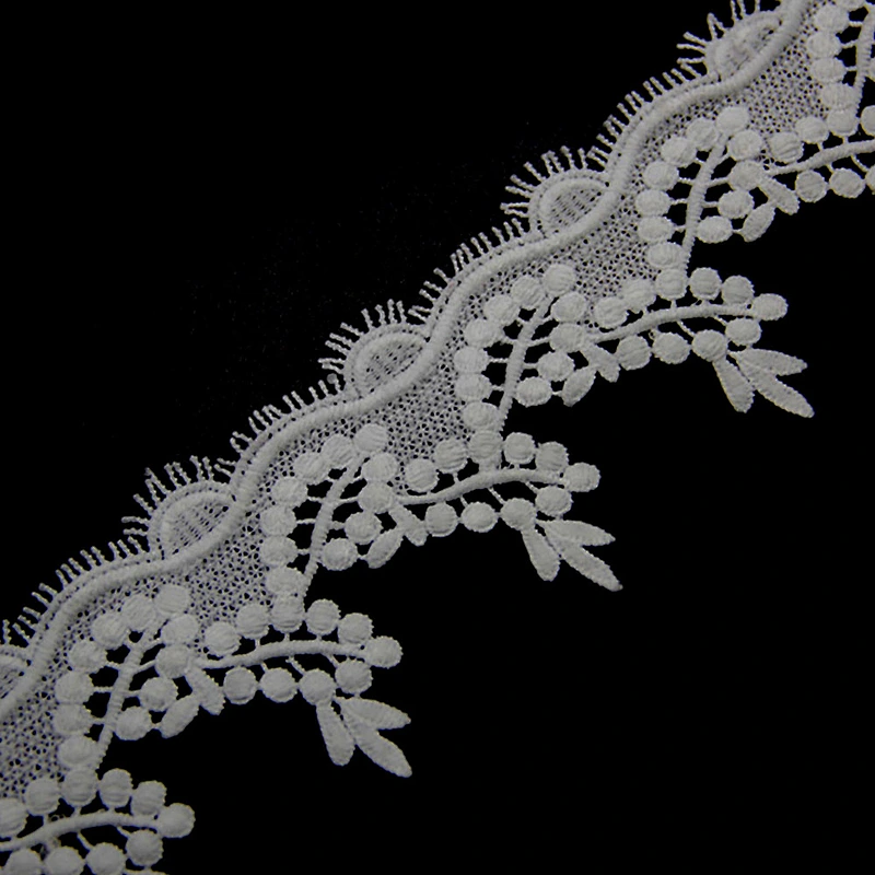 5cm Butterfly Design Embroidery Saree Chemical Cording Lace for Skirt