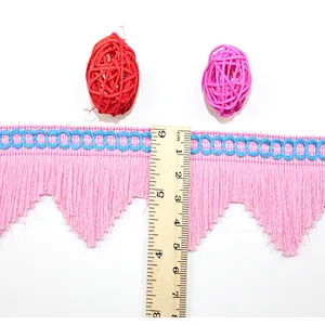 wholesales 5cm african color row of tassel lace for dress