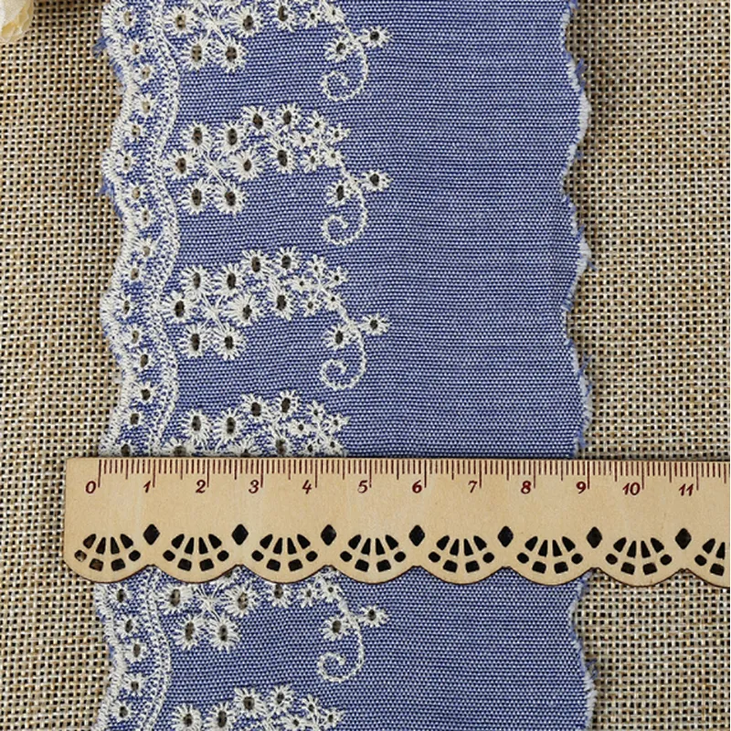 wholesale different size african french  embroidery cotton  lace trim