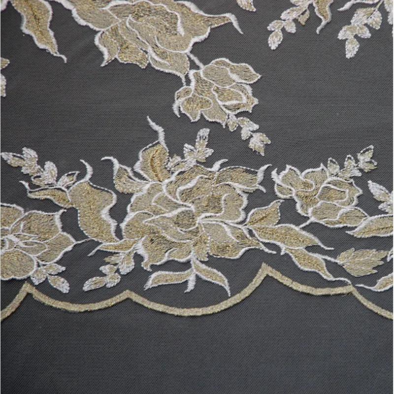 african mesh dress polyester plain lace embroidery fabric