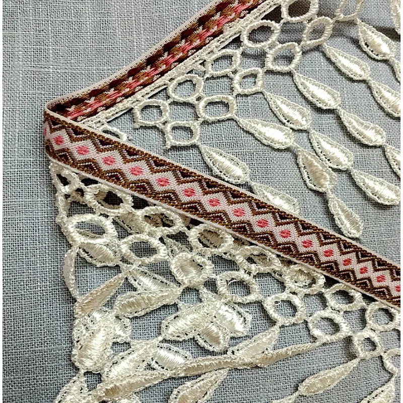new african design polyester bridal  tassel lace for dress