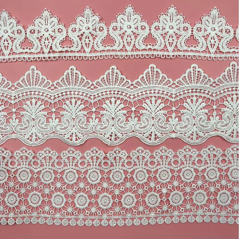 Hot sale french different design hollow lace Garment home Mesh designs polyester embroidery lace for dress