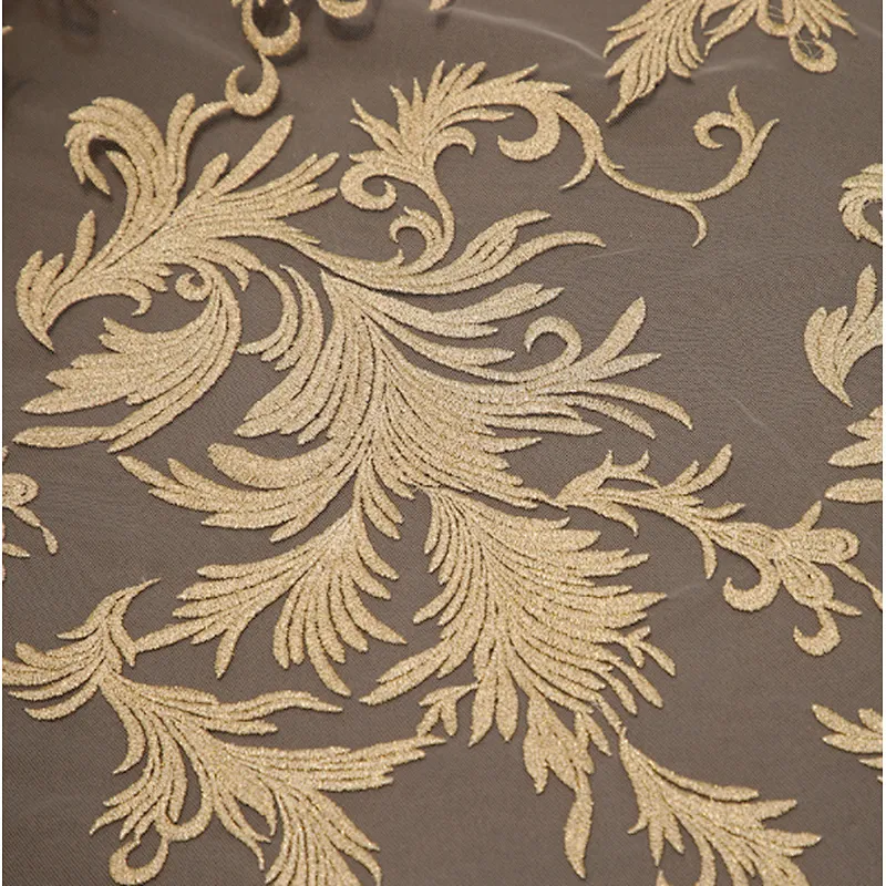 african  mesh Flat embroidery lace dress tulle fabric