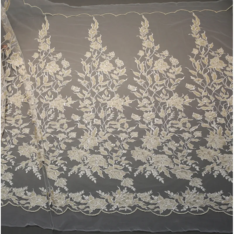 african mesh dress polyester plain lace embroidery fabric