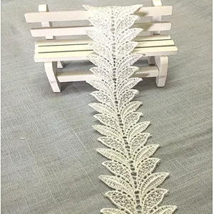 wholesales flowers leaves hollow french  lace trim