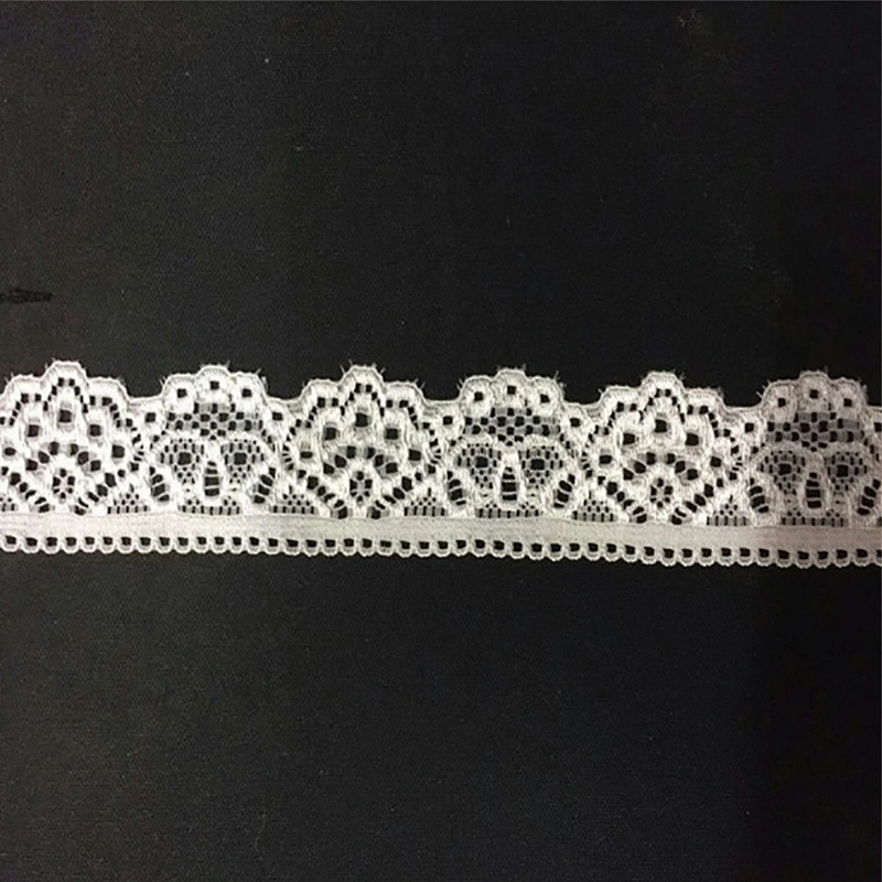 2.5CM Elastic Spandex Nylon  Lace Trim