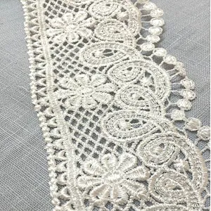 african lace fabric embroidery polyester lace  trim design chemical lace