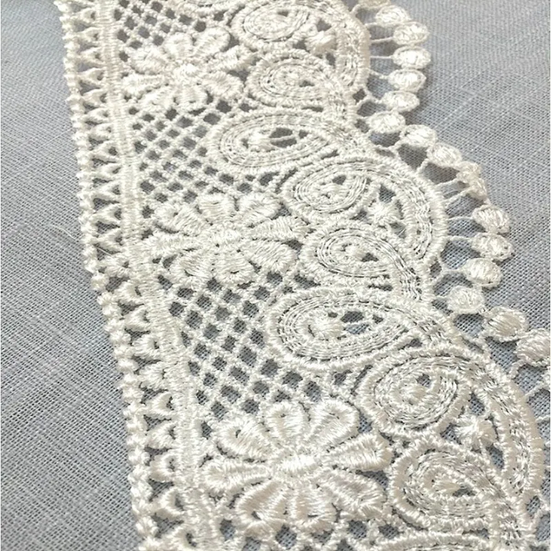 african lace fabric embroidery polyester lace  trim design chemical lace