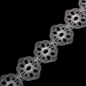 5.5cm Embroidery Water Soluble Polyester Lace Fabric