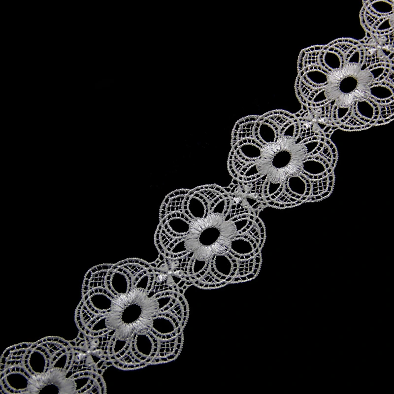 5.5cm Embroidery Water Soluble Polyester Lace Fabric