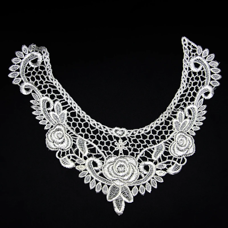 11cm Successive Wave Flower Patterns Polyester Collar Lace