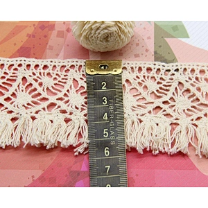 5.5cm High Quality Eco-friendly Factory Price 100% Cotton Crochet Lace Trim