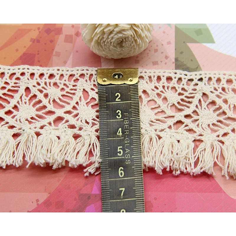 5.5cm High Quality Eco-friendly Factory Price 100% Cotton Crochet Lace Trim