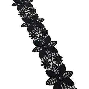 cotton embroidery bridal lace trim water soluble embroidered chemical lace trimming embroidery lace