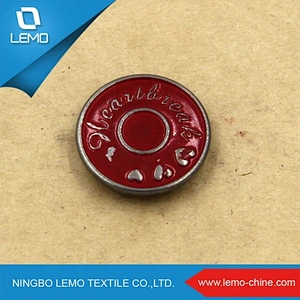 Factory customizable logo MetalJeans Button