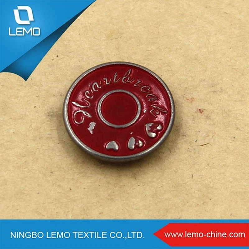 Factory customizable logo MetalJeans Button