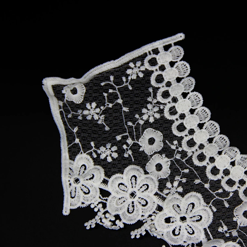 19cm New Style Cotton Tassels Collar Lace with Flowers Pattern Ornament