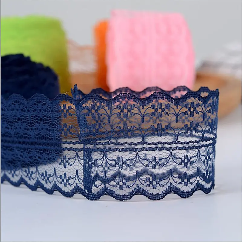 4.5cm no-elsatic nylon lingerie lace for Pillow Decoration