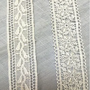 Fashion African French Embroidery Cotton/Polyester Lace Trim For Garments And Home Textile