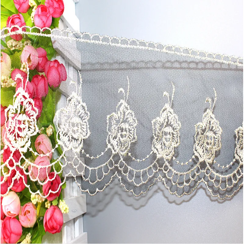 12cm net chemical lace fabric for wedding dress