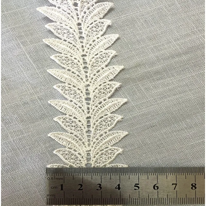 wholesales flowers leaves hollow french  lace trim