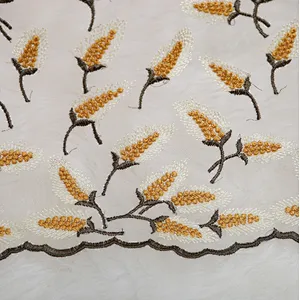 wholesale 2019 New design african mesh embroidery tulle lace fabric